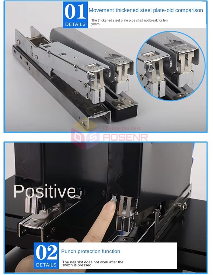 Three-head Pneumatic Stapler Pneumatic Binding Machine Automatic Binder 110V