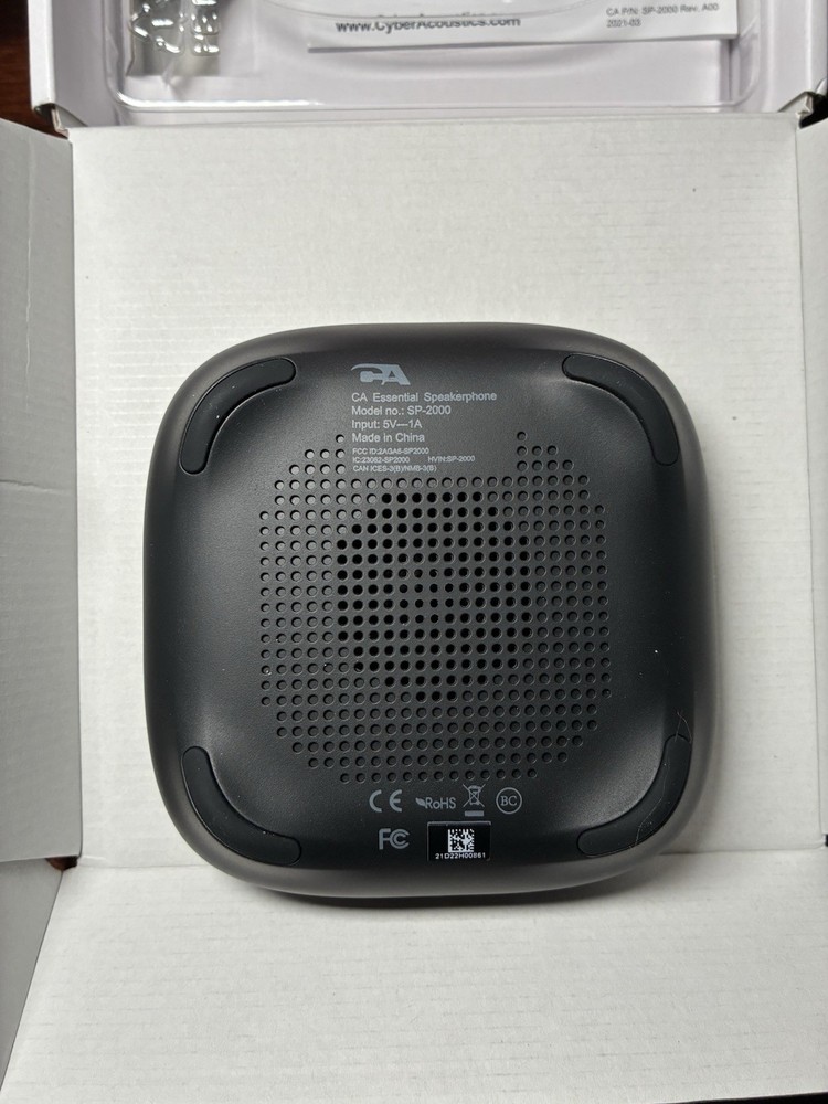 Cyber Acoustics Conference Speakerphone (SP-2000) - USB and Bluetooth, Advanced