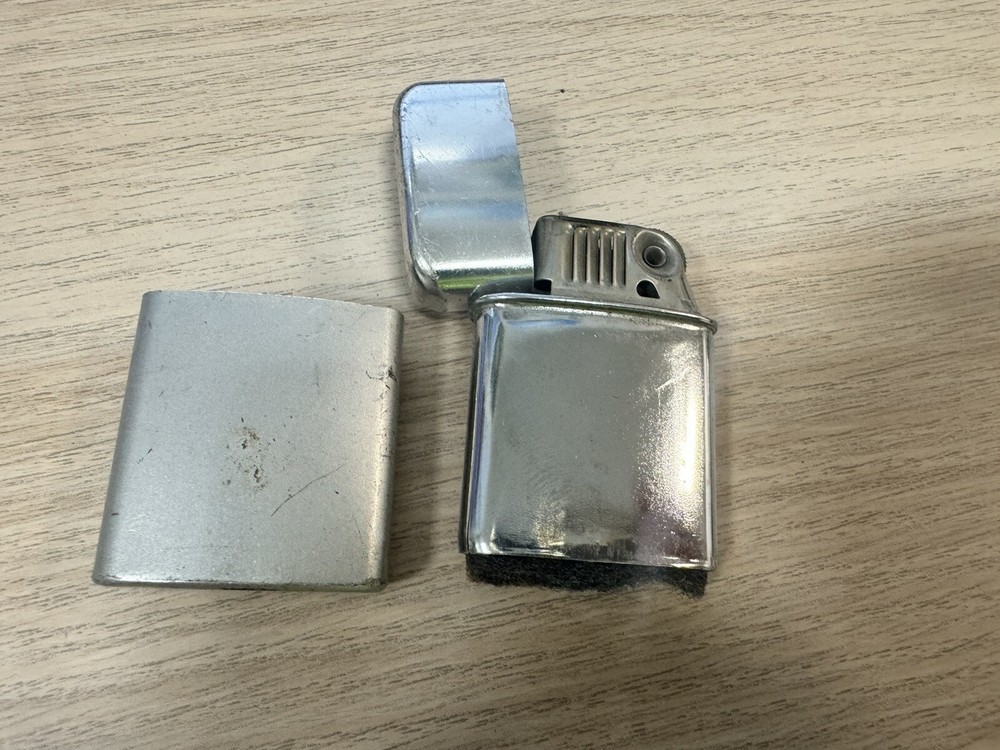 Vintage Ronson Typhoon Flip Top Lighter - Silver Tone