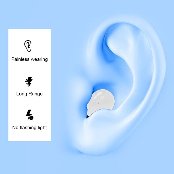 FRAZCOM Wireless Bluetooth 5.3, Waterproof Earphone Invisible In-Ear Earbuds
