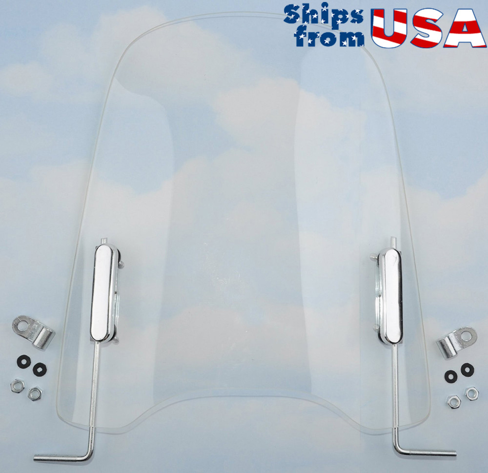 MMG Scooter Windshield Transparent Acrylic (3mm Thick) with mounting hardware