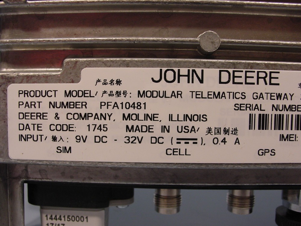 *John Deere PFA10481 ECU Electric Control Unit