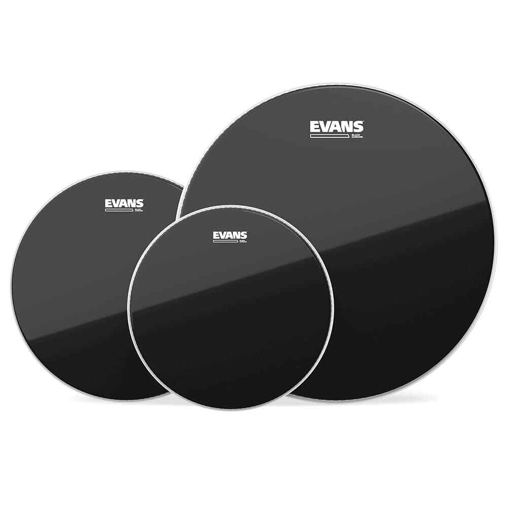 Evans Black Chrome Drumhead Pack 12/13/16