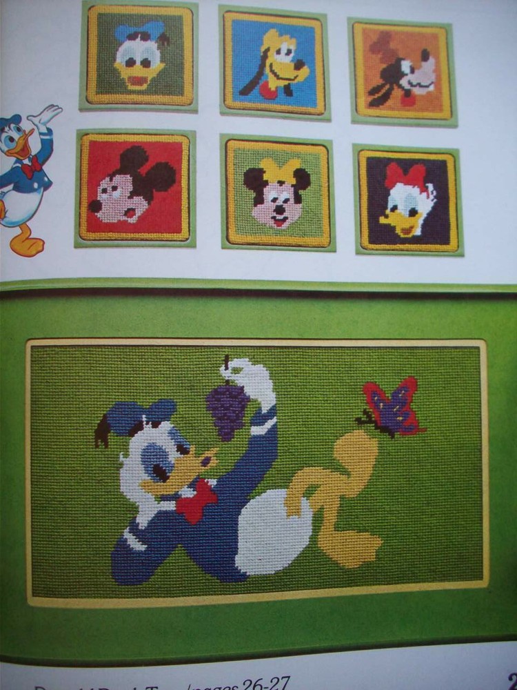 Walt Disney Mickey Mouse characters Needlepoint craft patterns