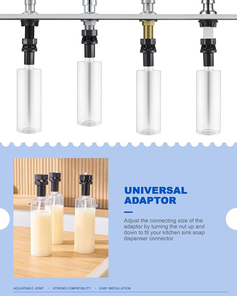 Durable 500ML Plastic Soap Dispenser - Ideal Replacement for Your Kitchen