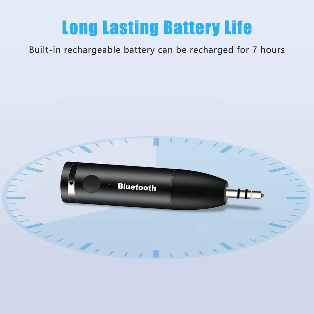 Wireless Bluetooth Aux Adapter, Mini Portable 3.5mm Receiver...