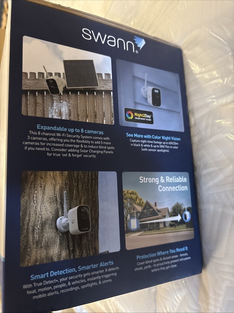 Swann MaxRanger Mini 4K Wireless Security System, 3-Pack