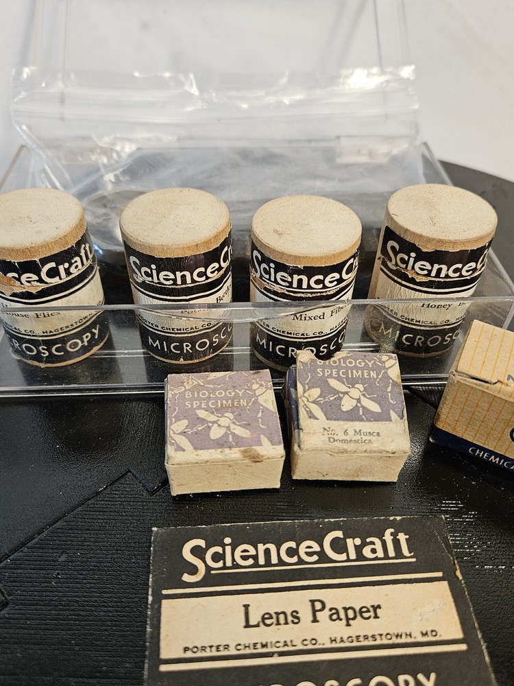 Vtg Sciencecraft Microscope Lab Accessory Kit 1935-1960