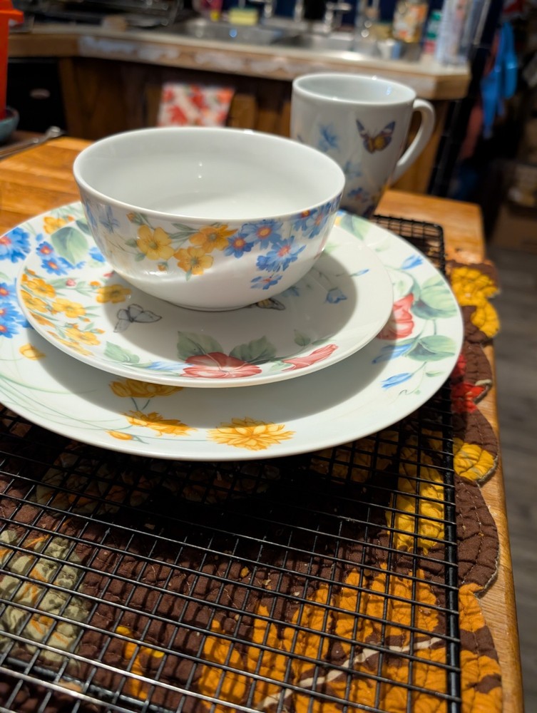 Pfaltzgraff Annabelle Dinnerware Set 16-Piece, Multicolored