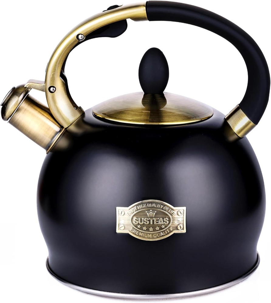 Grade Stainless Steel Teakettle Teapot with Cool Touch Ergonomic Handle