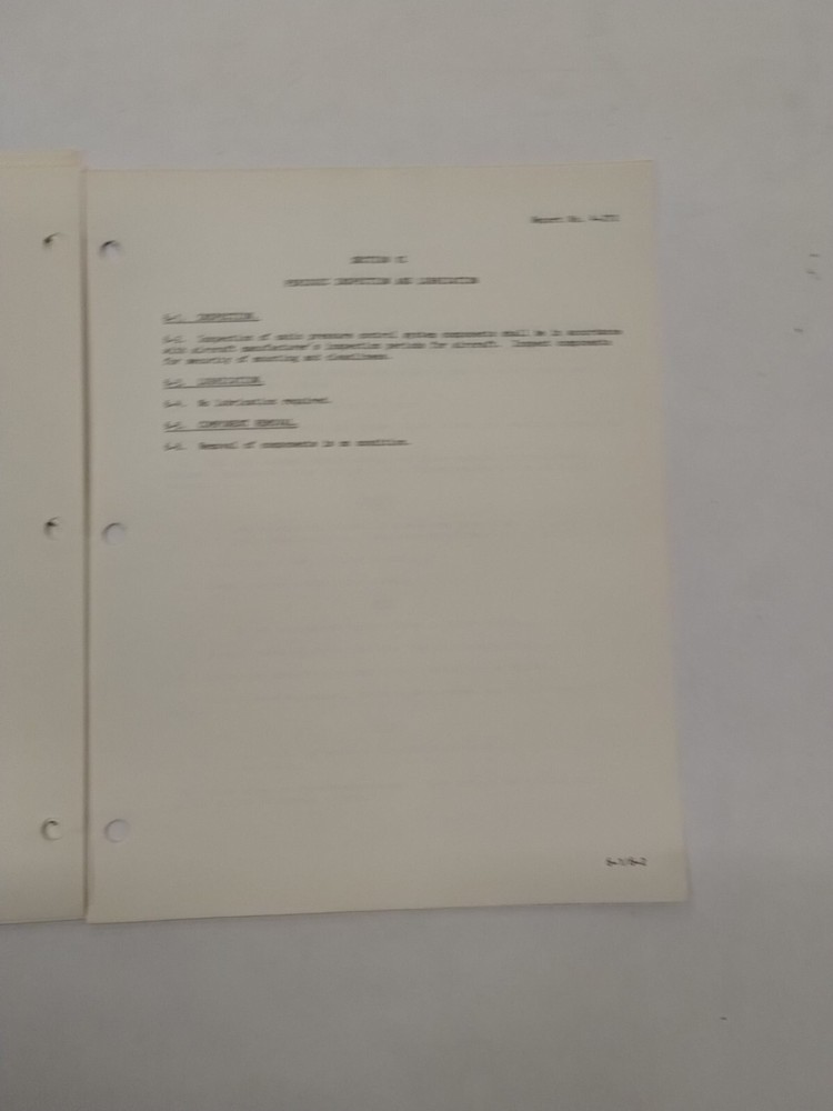 Garrett Cabin Pressure Control System 140468A Operation & Maintenance Instruct