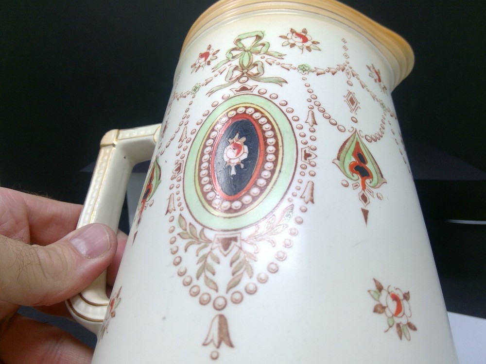 Vintage Crown Devon England China 8" Pitcher