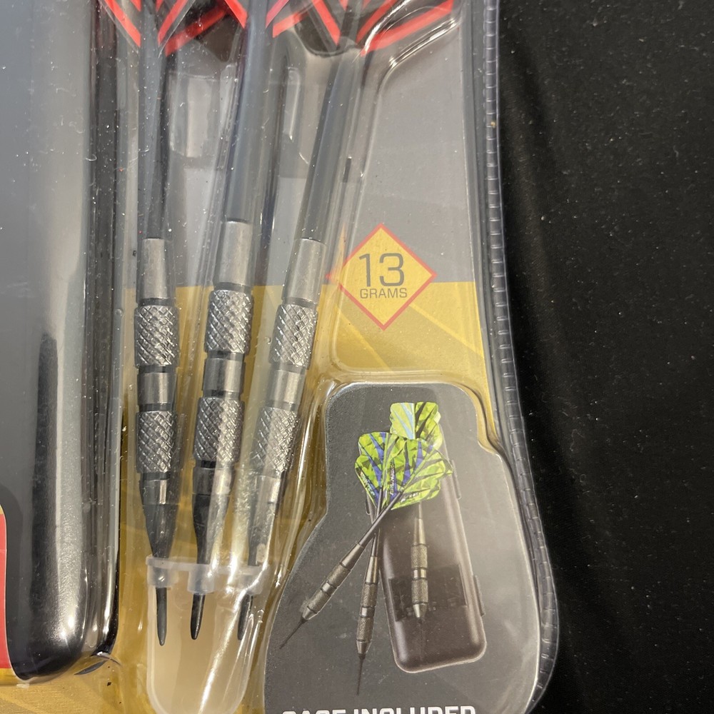 ACCUDART COMPETITION SOFT TIP DARTS W/COMPACT CASE 13 GRAMS Distressed Pack