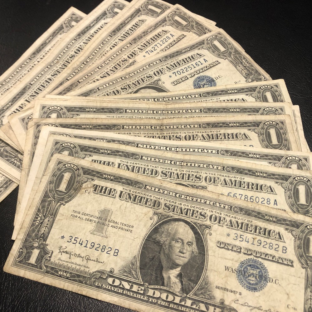 1957 One Dollar ($1) Star Note - Clean Silver Certificate Bill