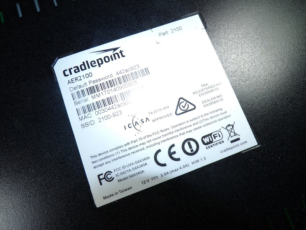 Cradlepoint AER2100 4G LTE Wireless Cellular Router