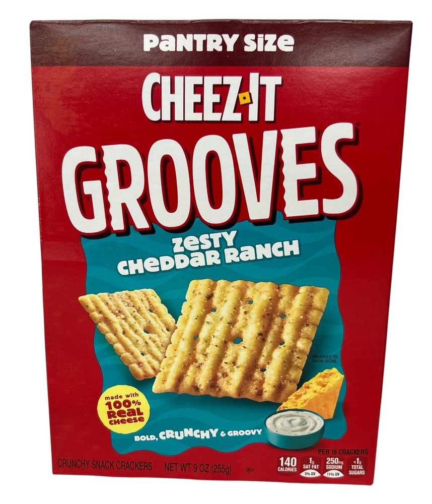 Cheez It Grooves Zesty Cheddar Ranch Crispy Cracker  9 oz
