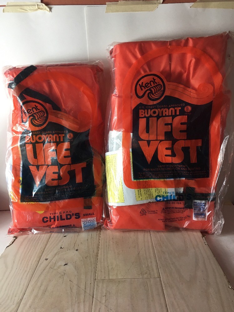 NIP!!  2 Kent Child Type II Life Jacket Small & Medium
