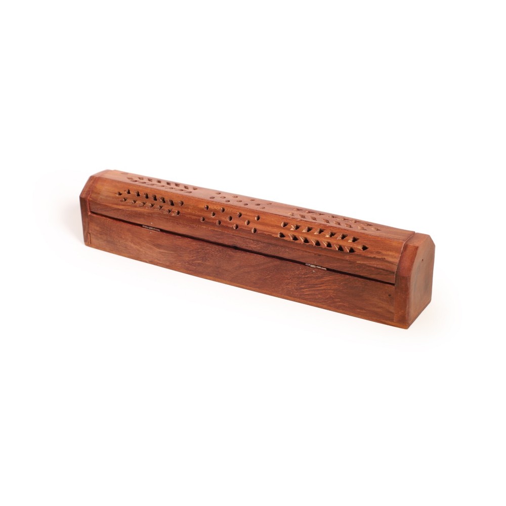 Incense Burner - Wooden Box with Storage - Plenty
