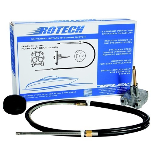UFLEX ROTECH 10' STEERING PACK INCLUDES CABLE BEZEL HELM ROTECH10FC