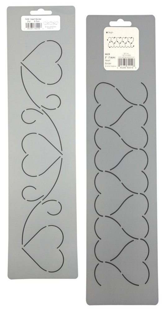 Stencil Quilting Border Stencils 2 Heart Design Quilt Borders Patterns Templates