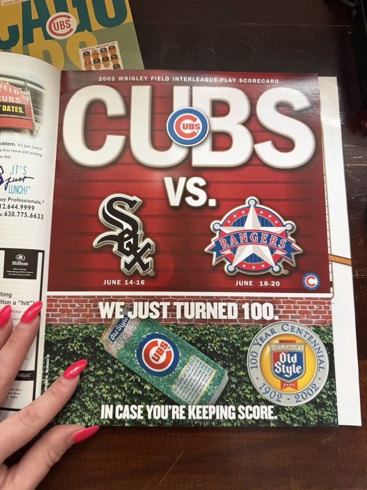 2000, 2002 MLB Chicago Cubs Program Scorecards