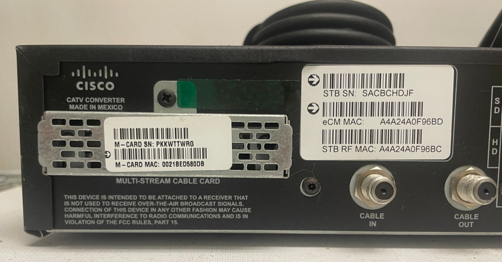 Cisco Explorer 4642HDC Cable Box HDMI