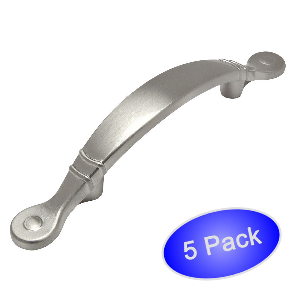 *5 Pack* Cosmas Cabinet Hardware Satin Nickel Handle Pulls #9980SN