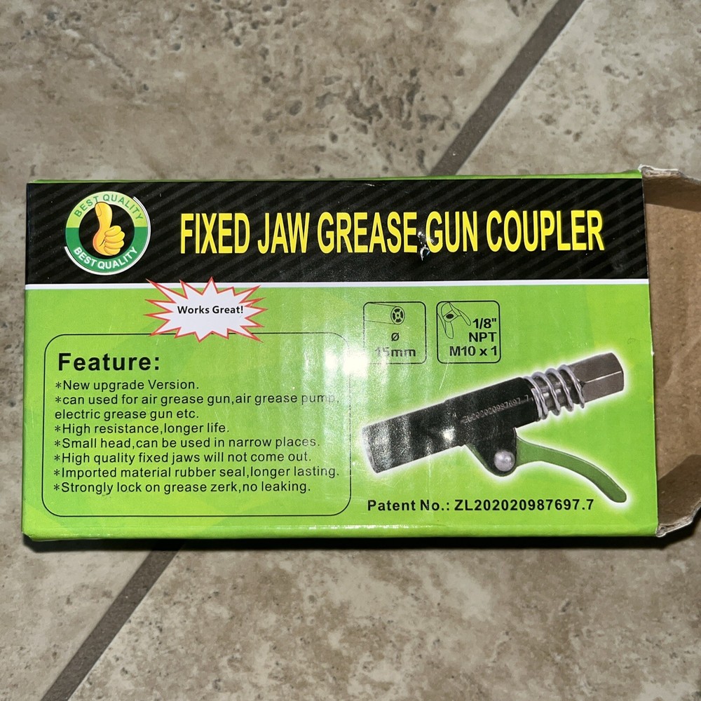 Fixed Jaw Grease Gun Coupler Quick Release