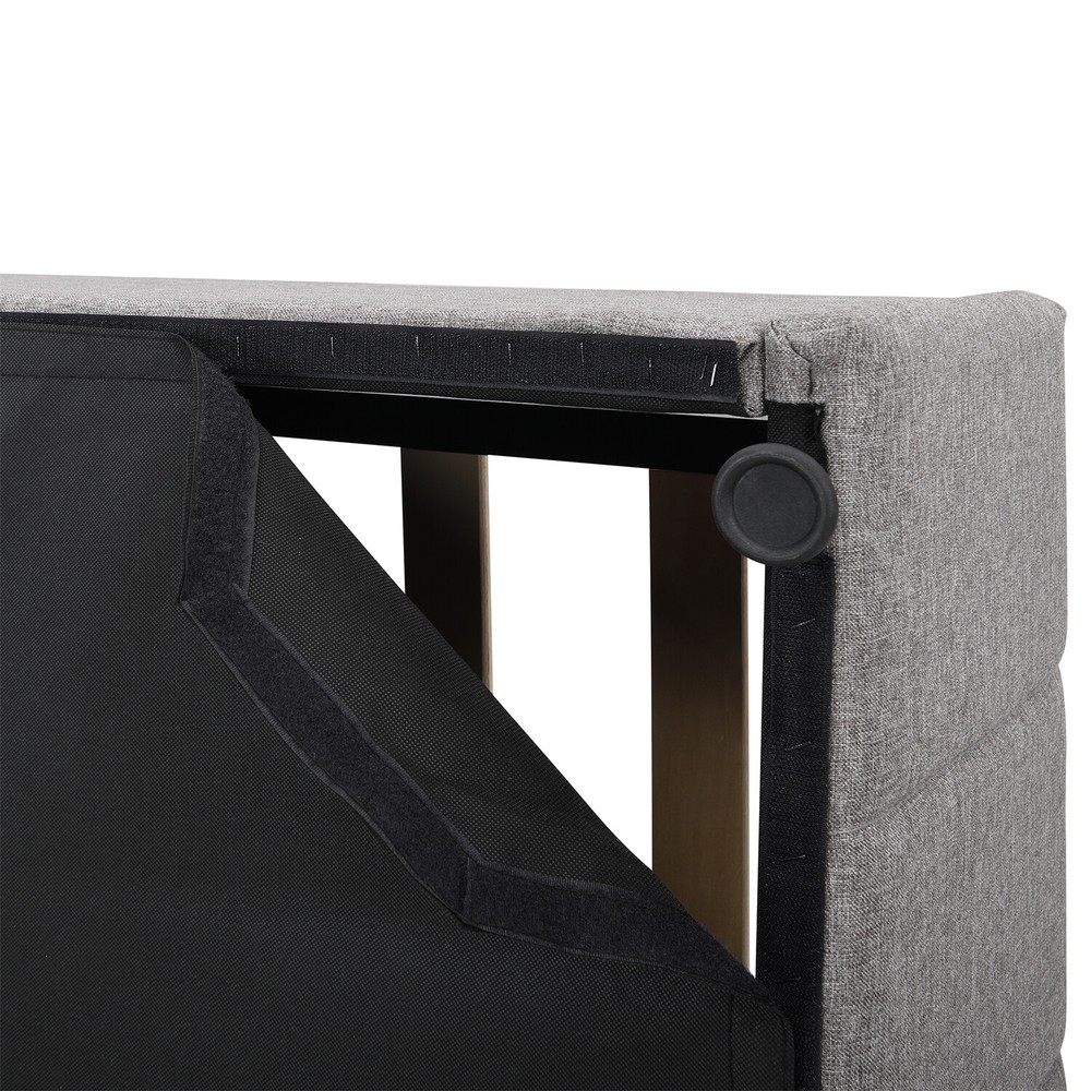 Full Size Upholstered Platform Bed Frame with Hydraulic Storage System Gray New