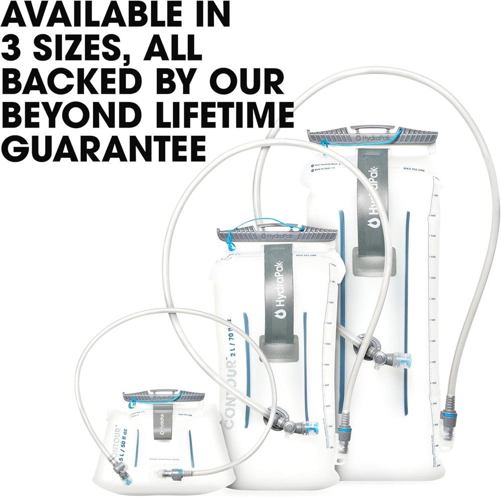 2L Hydration Bladder - Fully Reversible, Dishwasher Safe & Easy to Clean