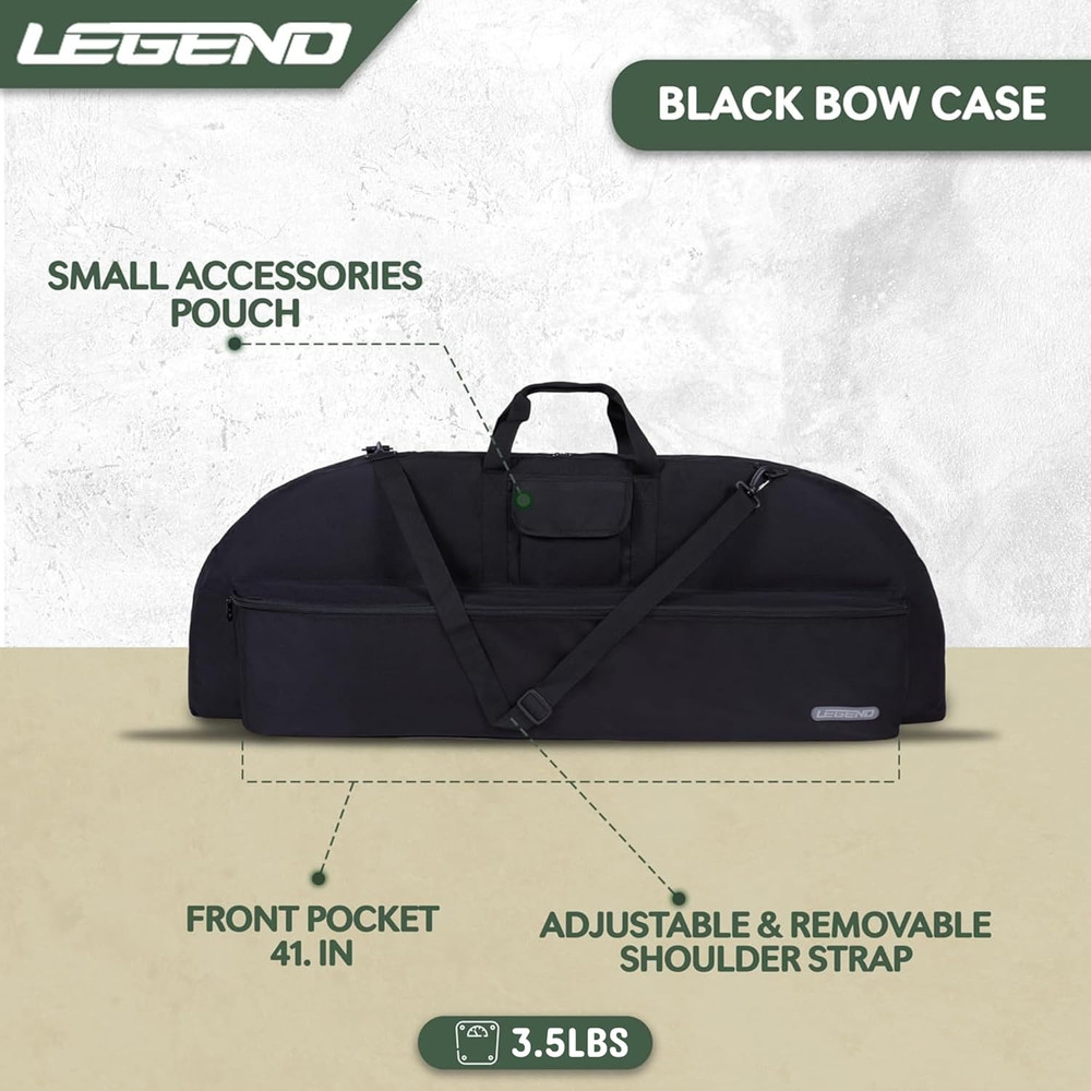 Premium Soft Compound Bow Case with Backpack Strap - 36" or 44" Interior