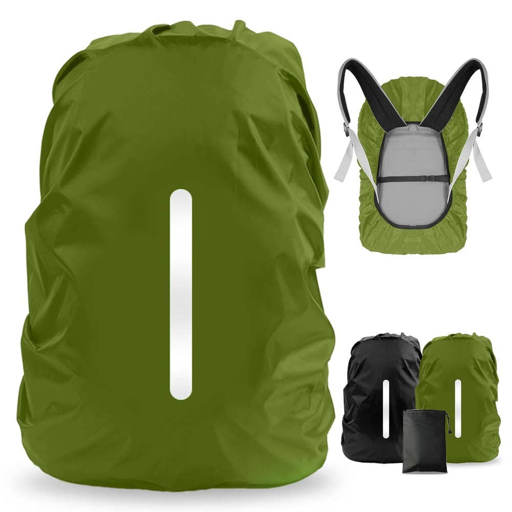 Waterproof Rain Cover for Backpack - Reflective Anti-Dust 2 Pack