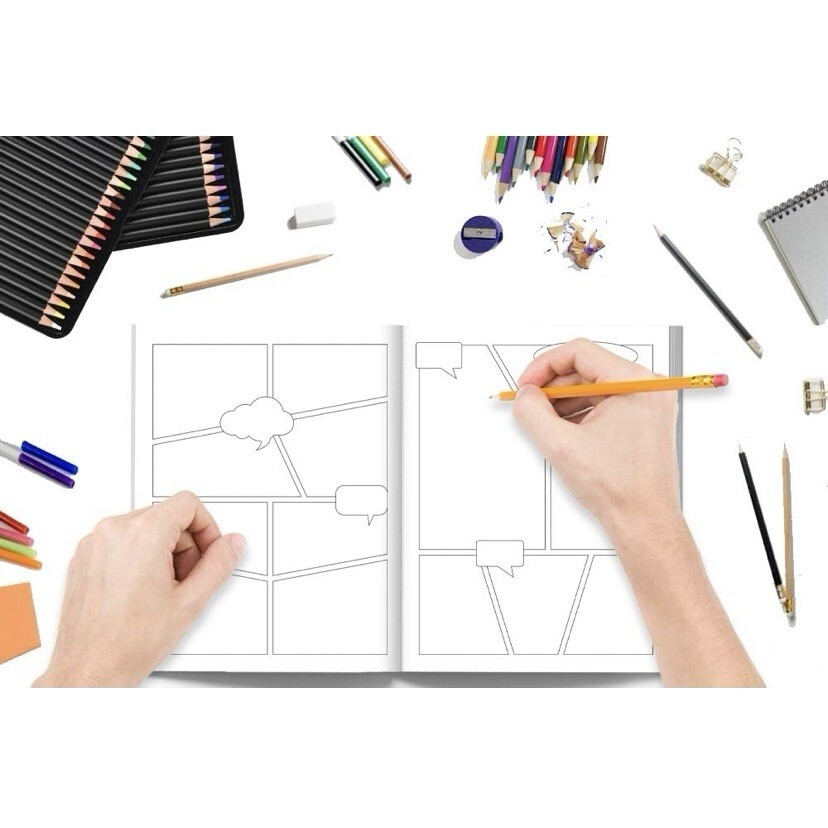 Create Your Own Comic Book: 100 Blank Comic Book Template