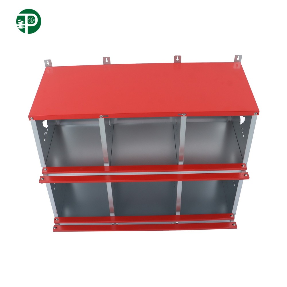 Galvanized Steel 6 Compartment Nesting Boxes for Chickens Chicken Laying Boxes