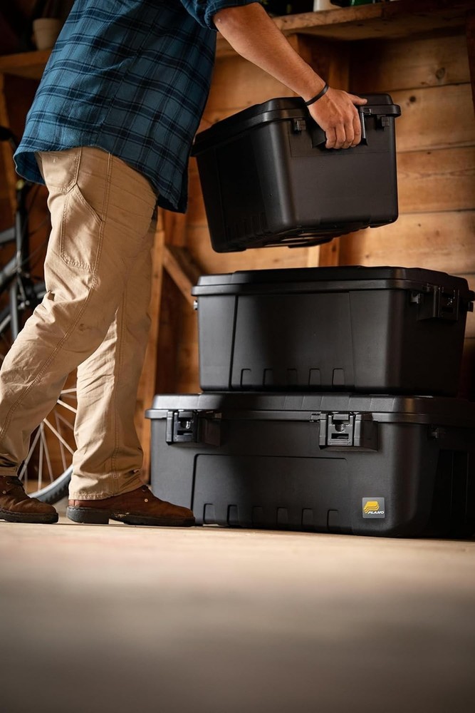 Spacious Lockable Plastic Storage Trunk - 31.6" x 23.7" for Secure Storage