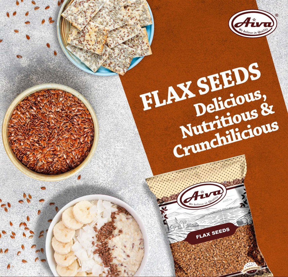 Aiva Brown Whole Flax Seeds