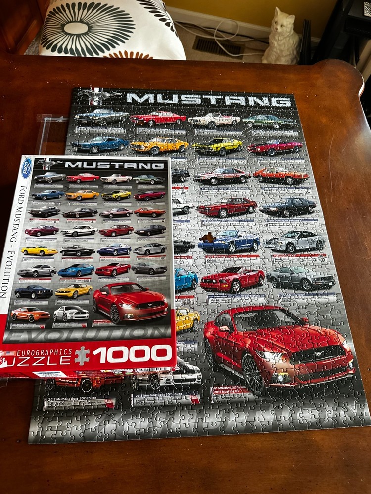 COOL Chevy Mustang 1000 pcs Puzzle INCOMPLETE but Fun