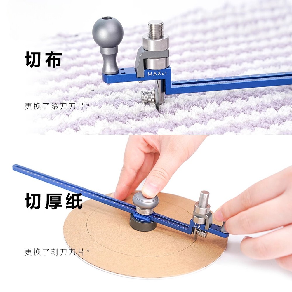 Circular Cutter Handle Rolling Cutter W/ Safety Lock for Leather Crafting Sewing