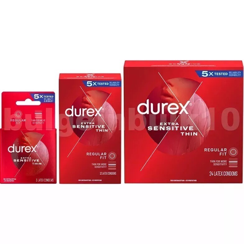 Durex Extra Sensitive Thin Premium Lubricated TWO Condom - Choose Quantity
