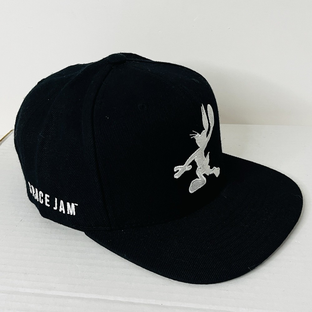 Space Jam Bugs Bunny Silhouette Snapback Hat Black Mitchell & Ness