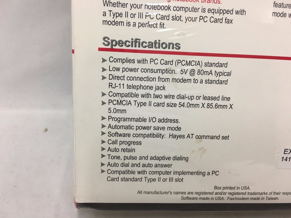 PCMCIA DATA FAX MODEM ~ Usedhandhelds