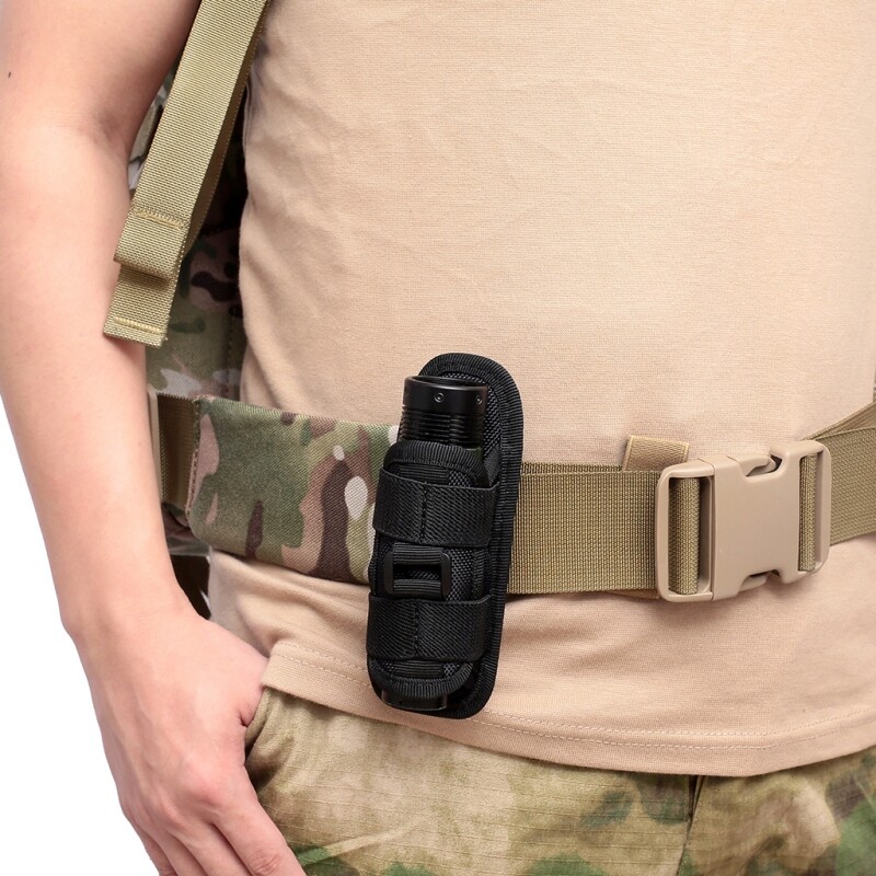2Pack 360 Degrees Rotatable Flashlight Pouch Flashlight Set Holster Torch Bag US