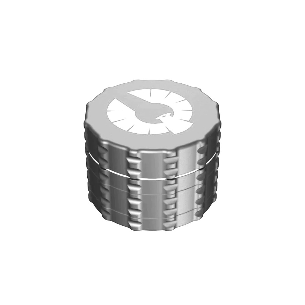 Phoenician - Large 4 Piece Grinder - SILVER | AUTHENTIC