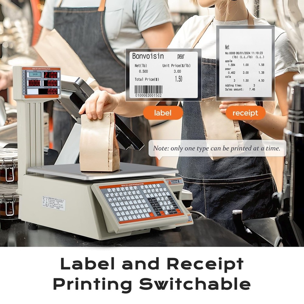 Label Printing Scale 66 Lbs Capacity Price Computing Pole Display