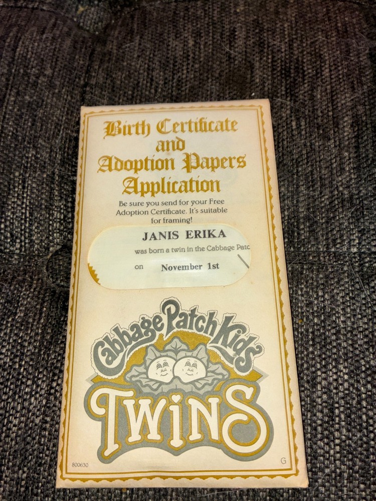 Cabbage Patch Kids New & Used/Open/Sealed - Birth Certificate - Choose Name