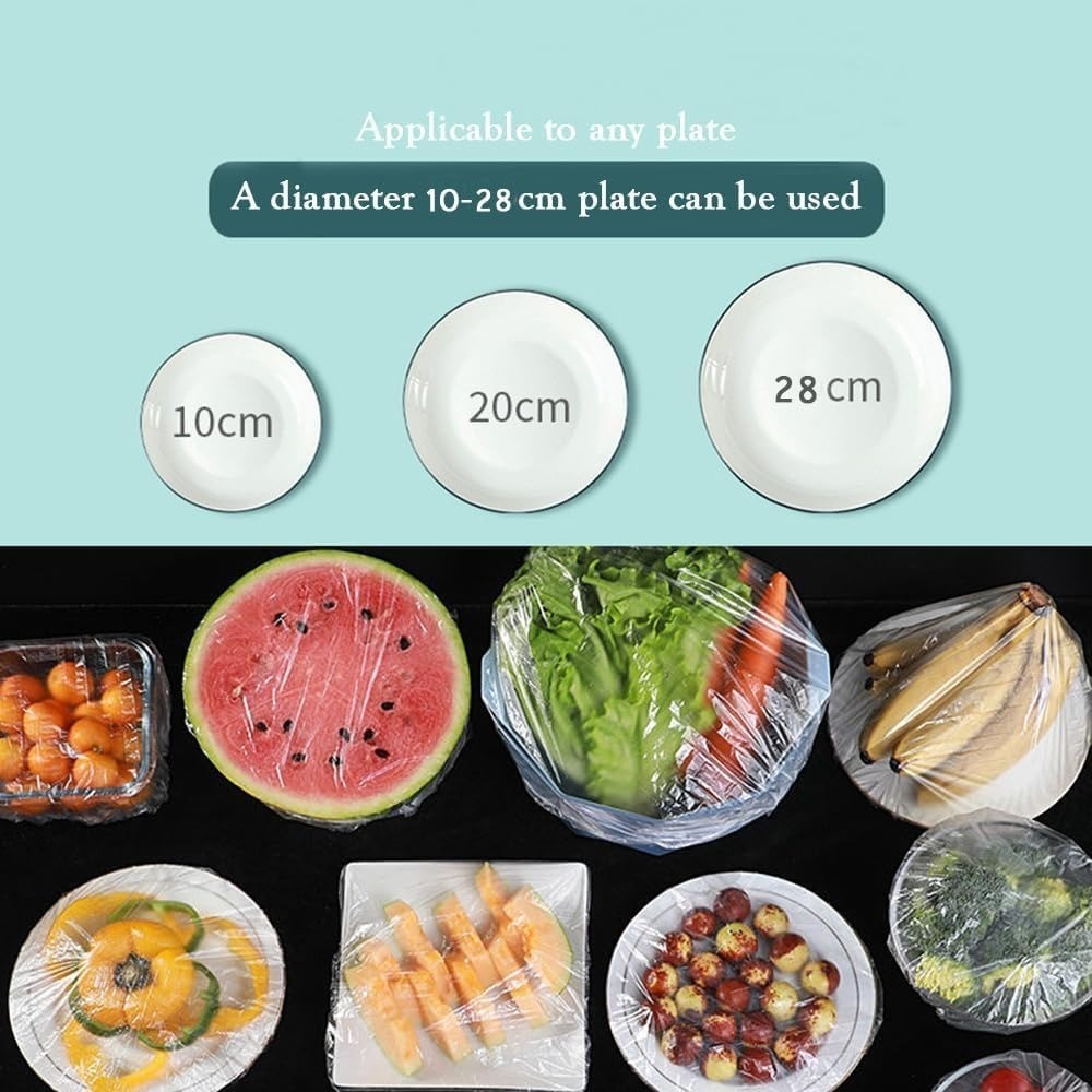 Disposable Bowl Covers 160 pcs Stretchable Food Covers Elastic Plastic Wrap for