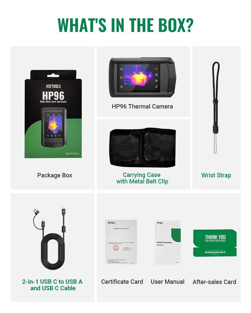 HP96 Thermal Imaging Camera,3.5" Touch Screen Thermal Camera with Visual Came...