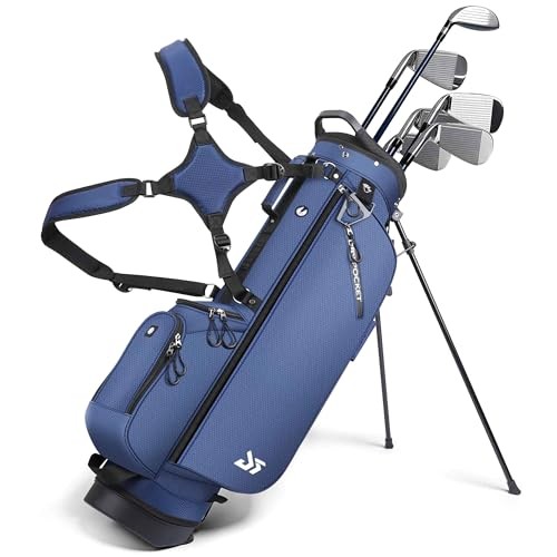 Golf Stand Bag – 2025 Upgraded Version with Cooler Cooler Bag Version Navy