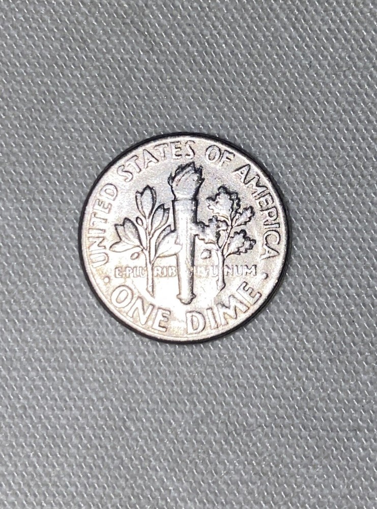 1976 Dime, Extra Leaf, Missing Letter Obverse Error, DD Reverse