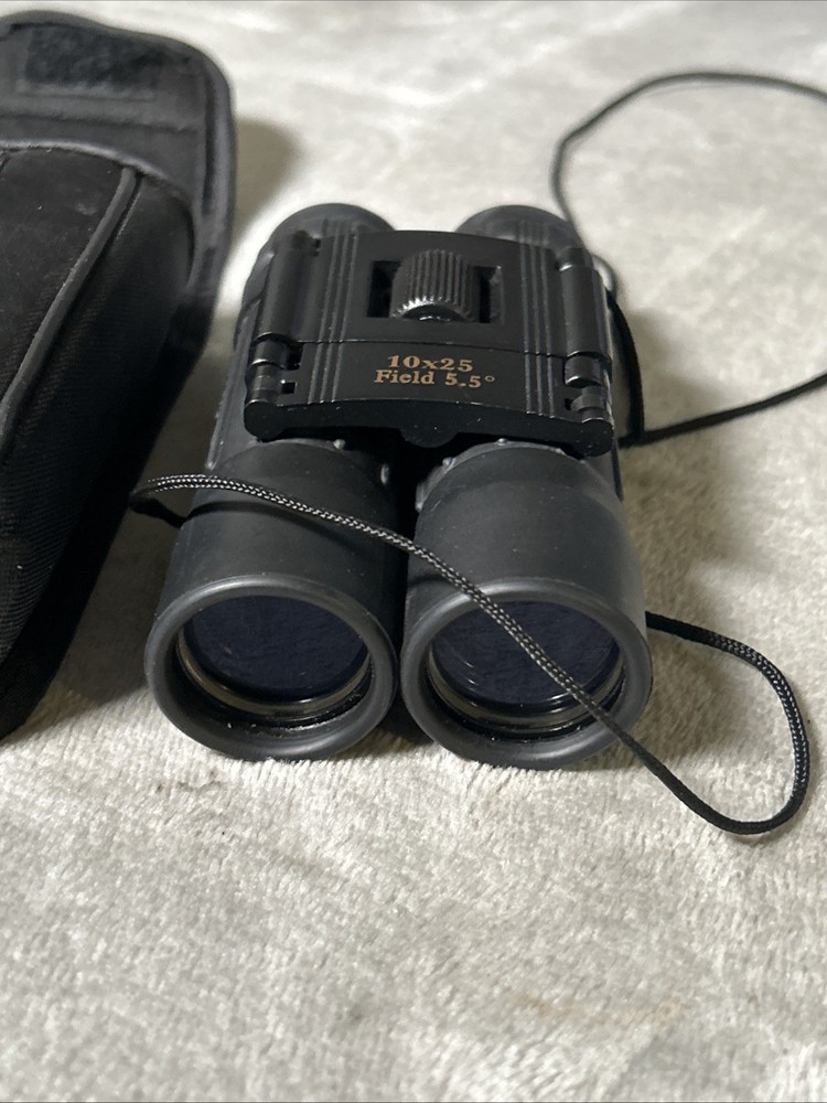 Optisan Compact 10X25 Field 5.5 Binoculars With Case